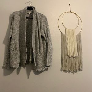 MADEWELL MARLED GREY SHAWL COLLAR POCKETED CARDIGAN
